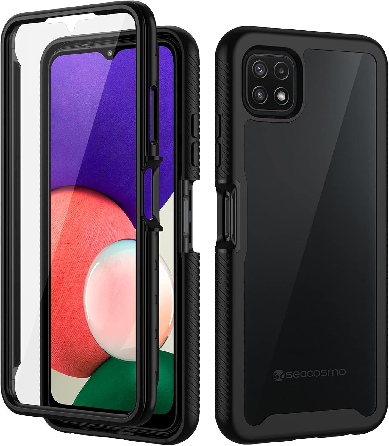 seacosmo Samsung A22 5G Case, Galaxy A22s Case [with Screen Protector] Full Body...