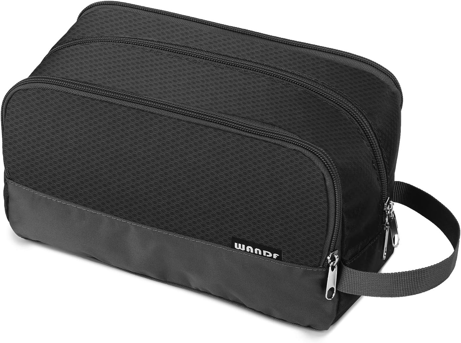 WANDF Toiletry Bag Water-Resistant Nylon Travel Wash Bag Lightweight Dopp Kit fo...