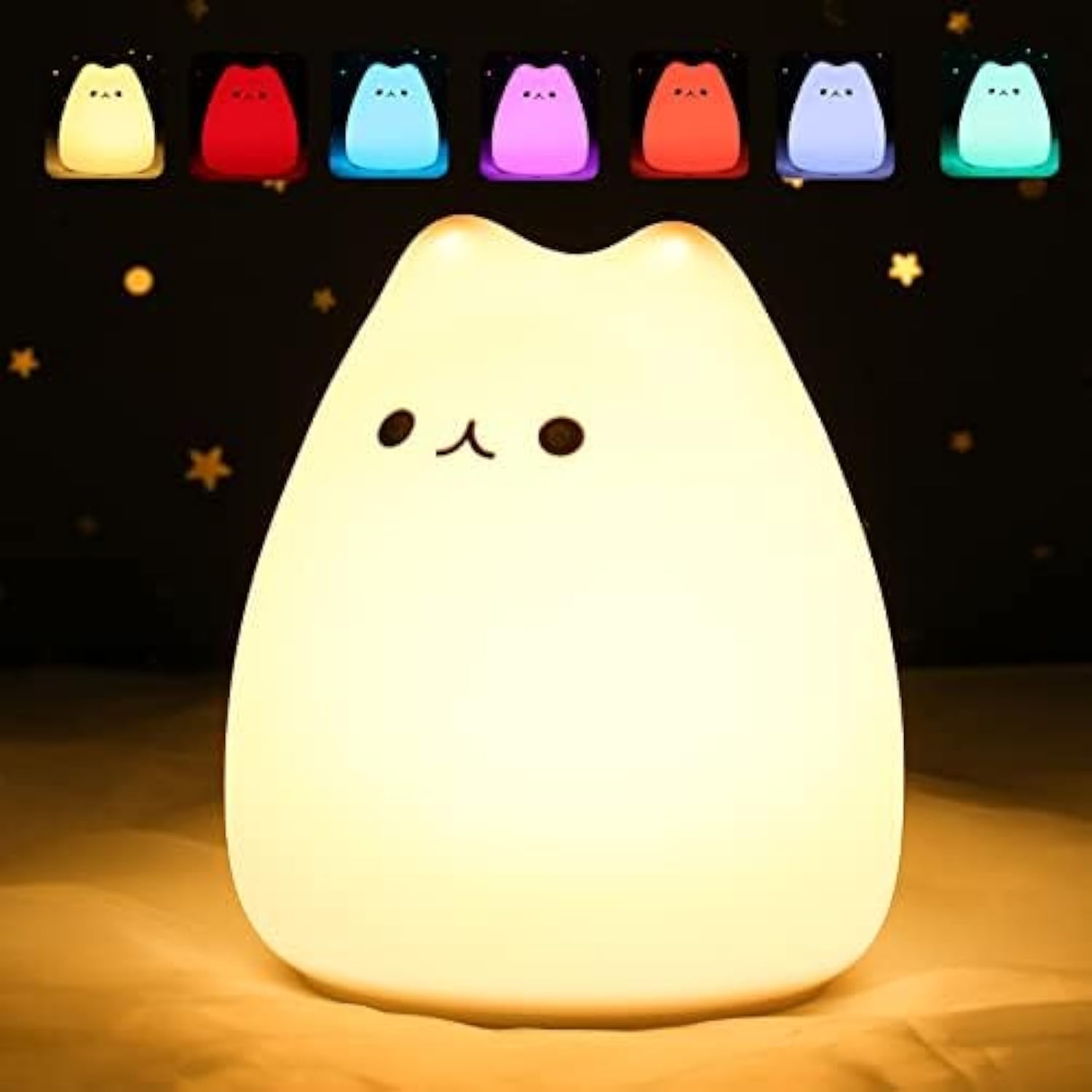 ZKLiLi Cute Cat Lamp, Night Light for Girls Bedroom, Kitty Lamp Birthday Gifts f...