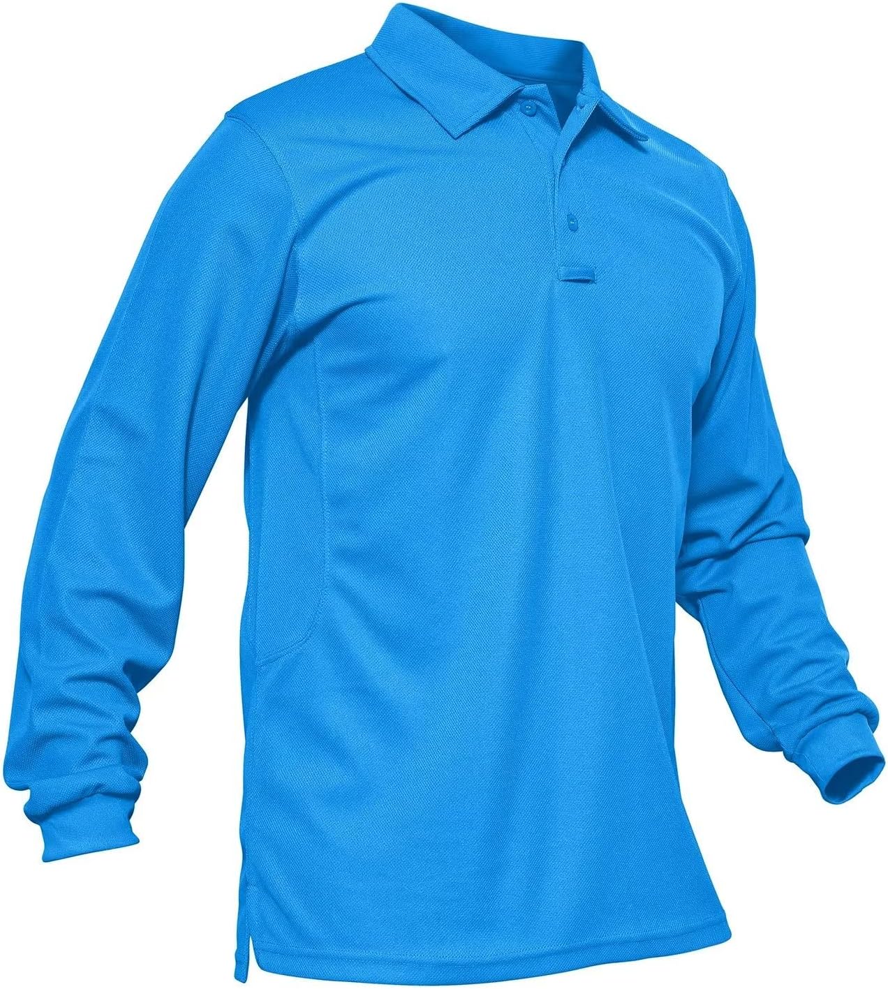 MAGCOMSEN Men's Polo Shirts 3 Button Quick Dry Performance Long Sleeve Tactical...