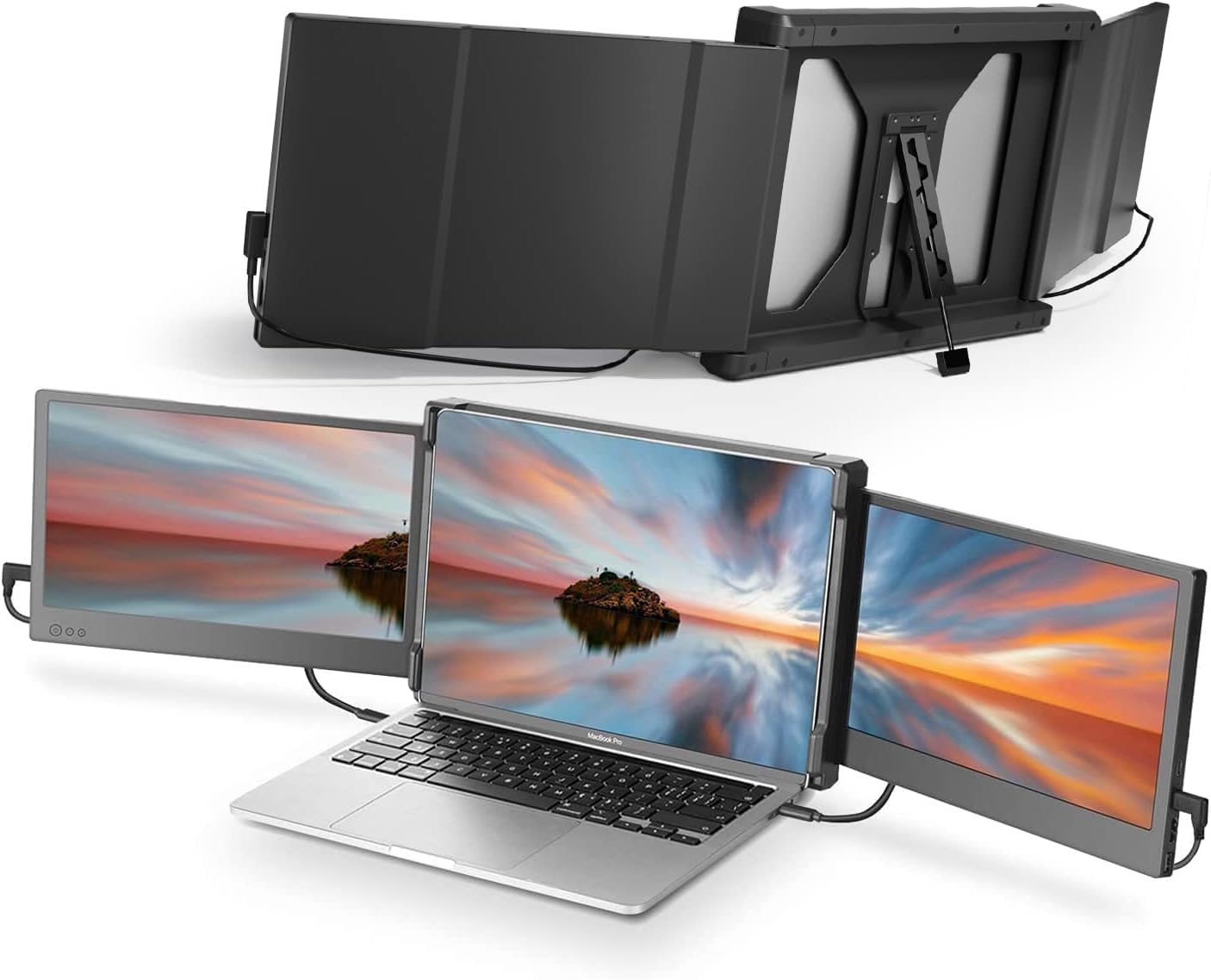 Teamgee Portable Monitor for Laptop, 12” Full HD I...