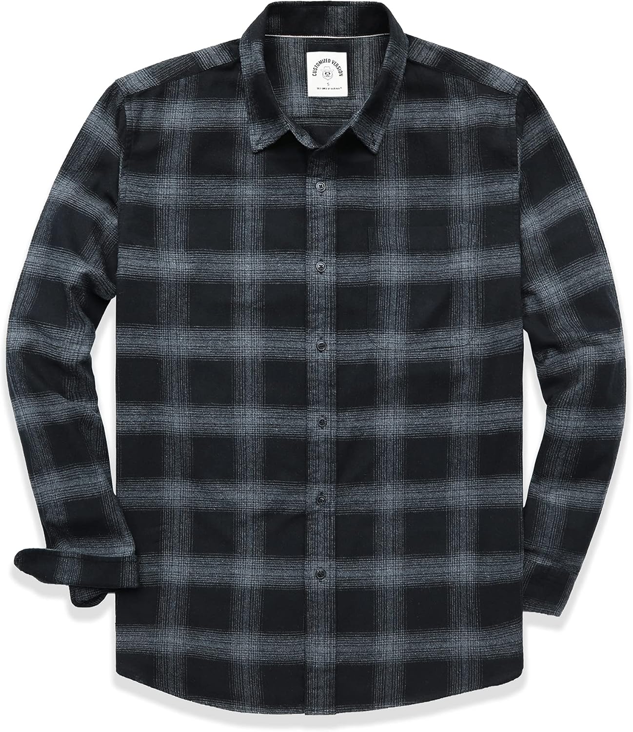 Dubinik® Flannel Shirt for Men Casual Button Down Work Soft All Cotton Lightweig...