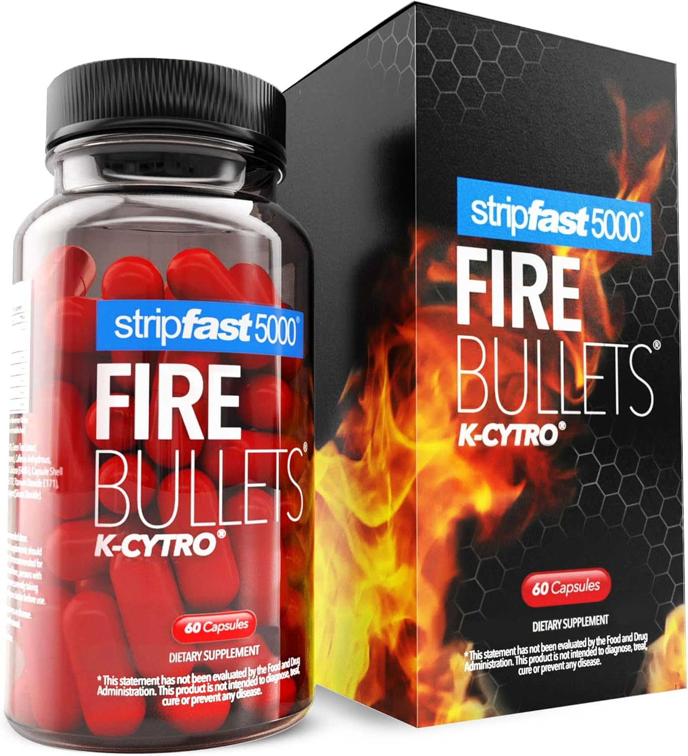 stripfast5000 Fire Bullets with K-CYTRO for Women and Men 60 Count (Pack of 1)
