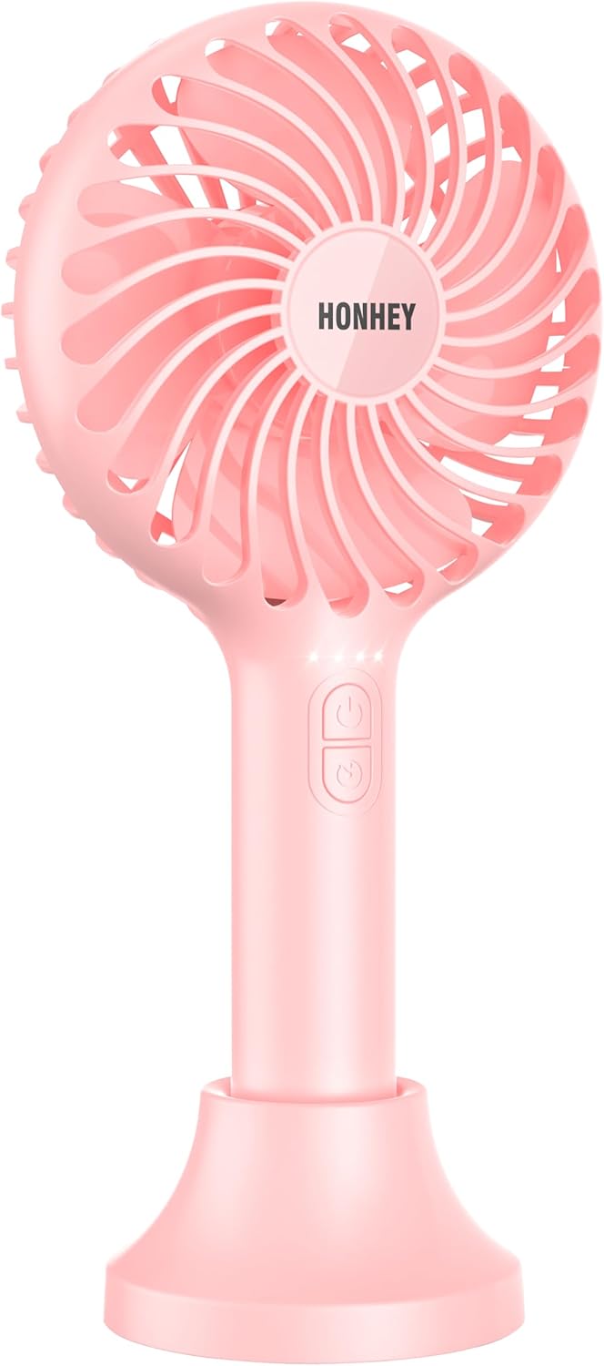 HonHey Handheld Fan Portable, Mini Hand Held Fan with USB Rechargeable Battery,...