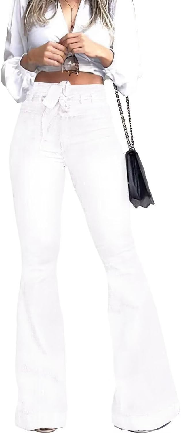KDF High Waisted Bell Bottom Jeans for Women Flare Jeans for Women Stretch Wide...