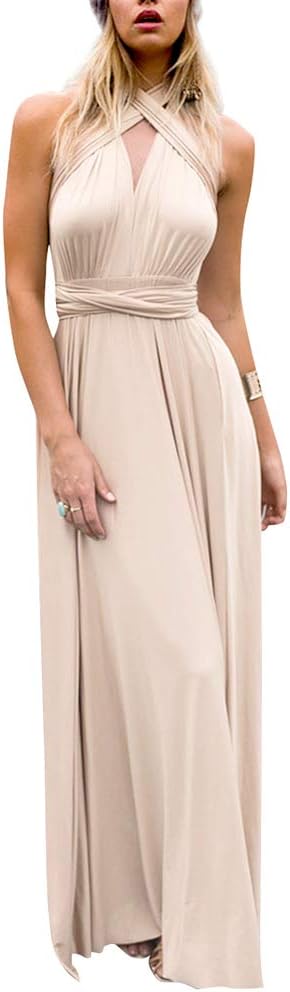 Women Transformer Evening Long Prom Dress, Special Multi-Way Wrap Convertible Fl...