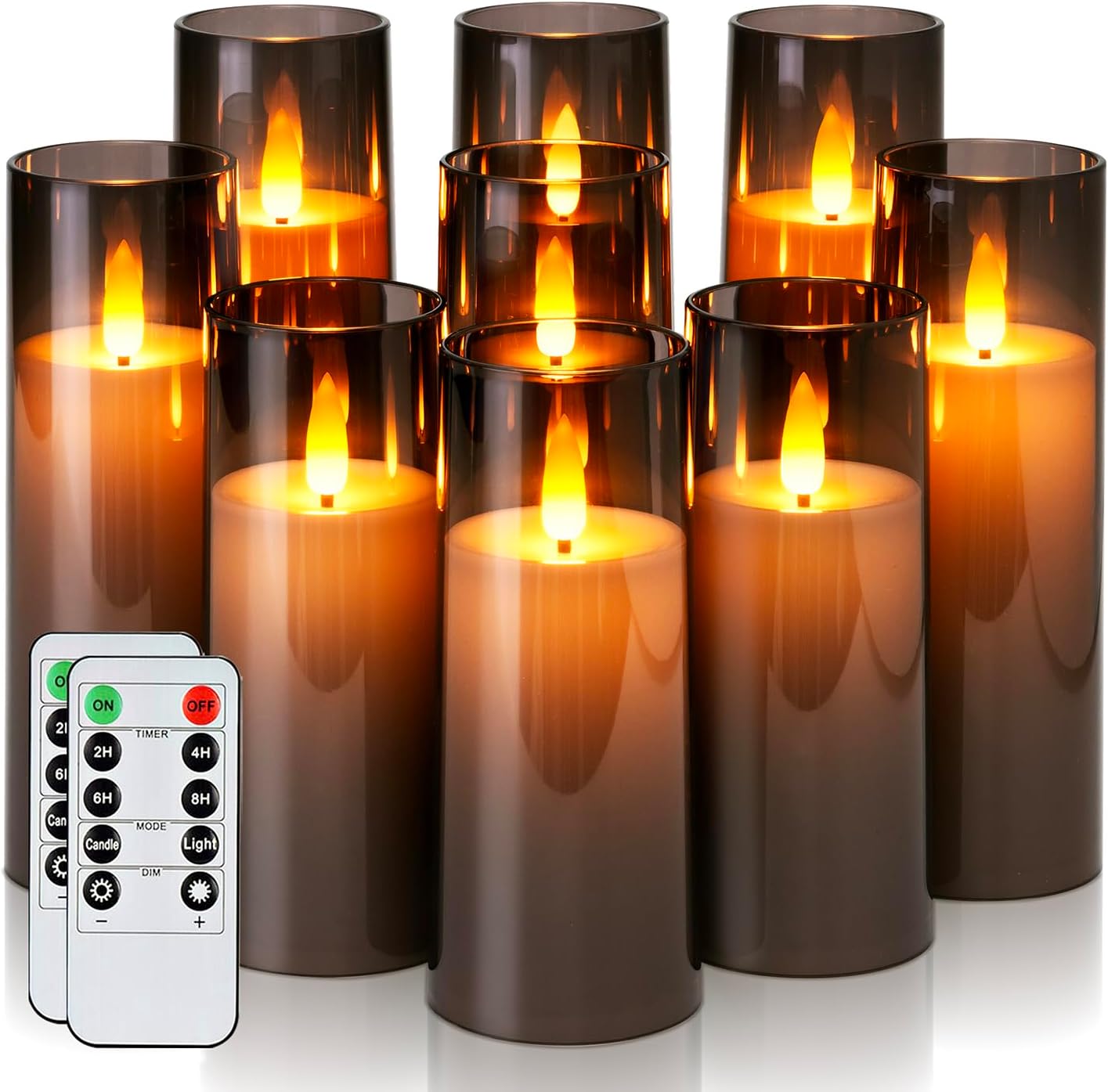 Homemory Decorative Flameless Candles, Battery Operated Candles with Remote & Ti...