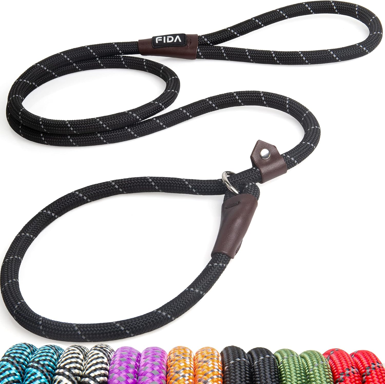 Fida Durable Slip Lead Dog Leash, 6 FT x 1/2" Heavy Duty Comfortable Strong Rope...