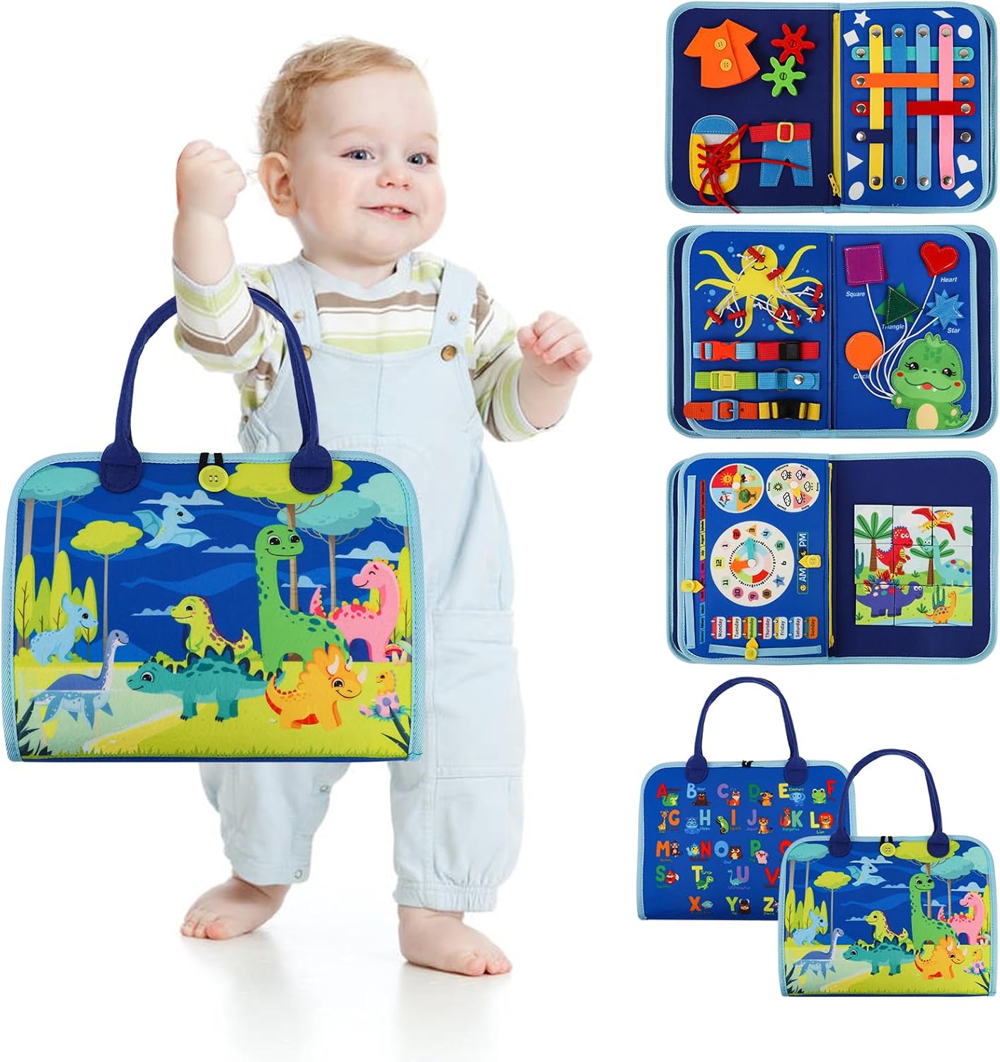Busy Board for Toddlers, Montessori Toys for 1 2 3 4 Years Old, Sensory Board To...