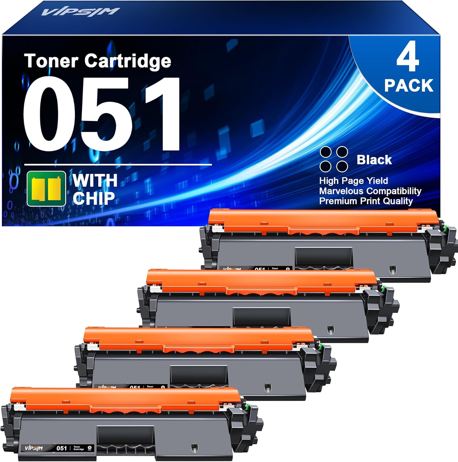 051 Toner Cartridge - Replacement for Canon 051 Toner Cartridge CRG051 051H CRG0...