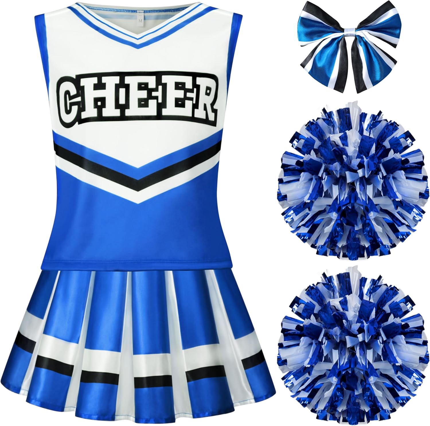Spooktacular Creations Girl Cheerleader Costume, Halloween Cute Cheer Uniform Ou...