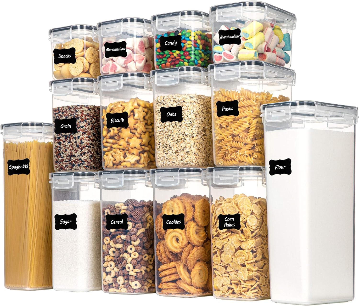 CHEFSTORY Airtight Food Storage Containers Set, 14 PCS Kitchen Storage Container...