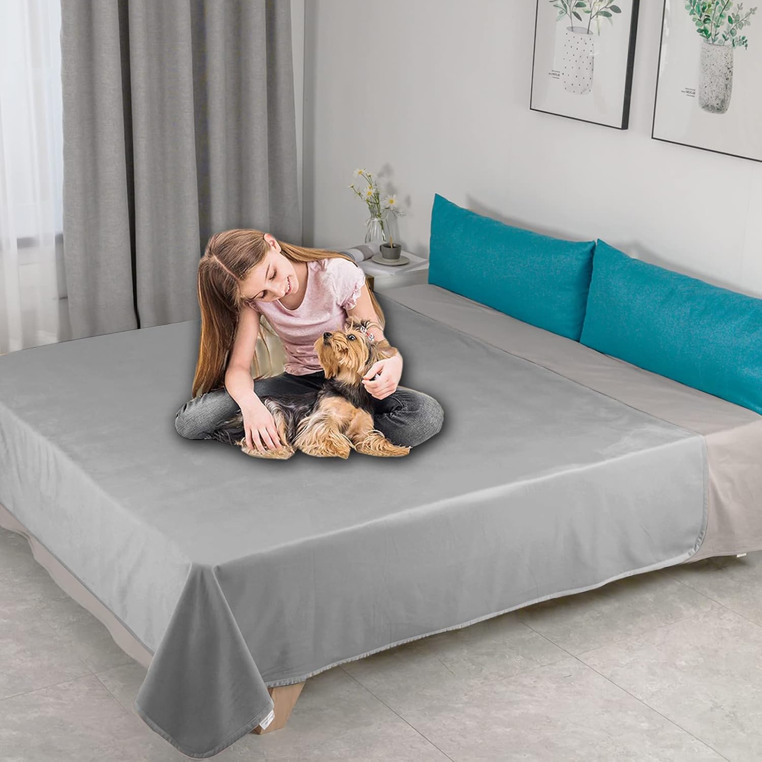 Ameritex Pet Bed Blanket, Special Reversible Pet Blanket, Innovative 100% Waterp...