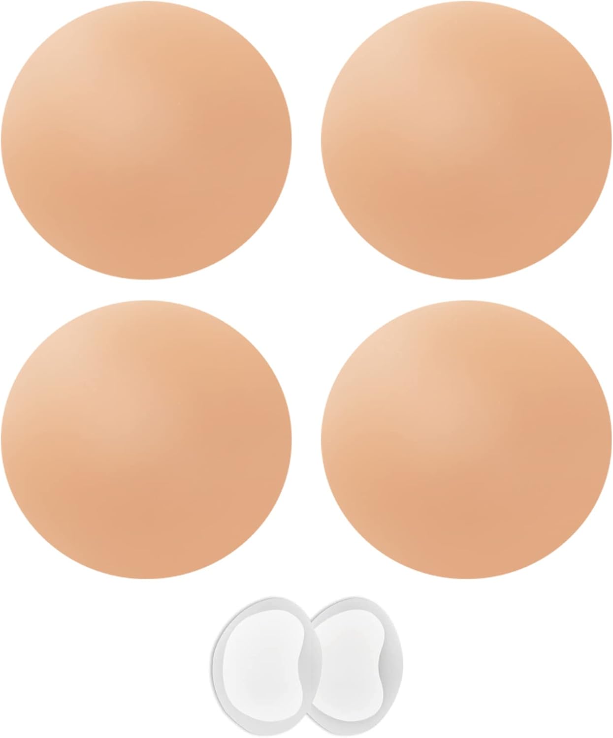 Bafully Women Silicone Nipple Covers 2 Pairs Breast Pasties Reusable Adhesive In...