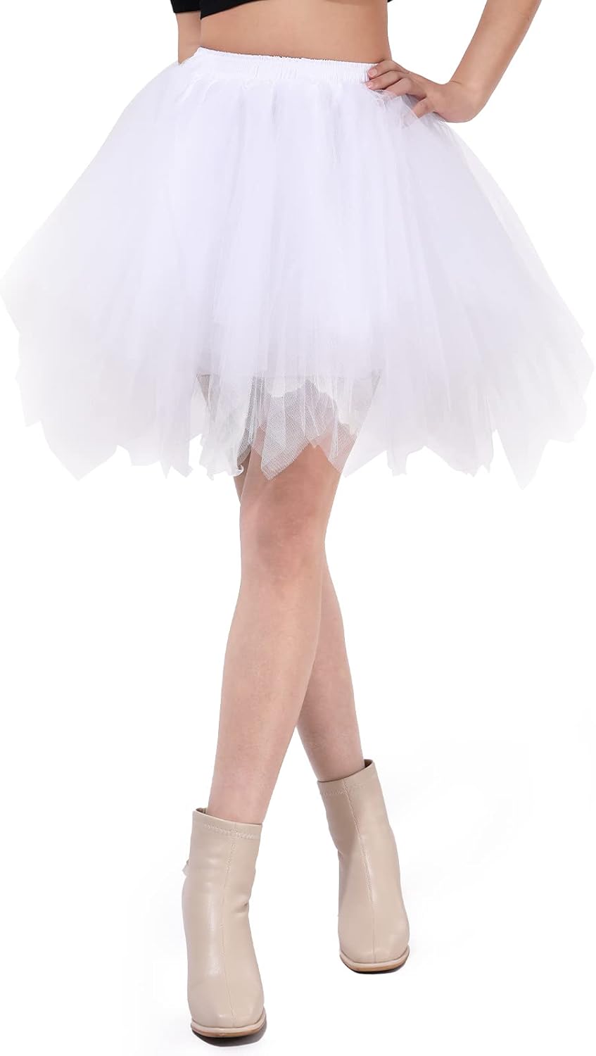 Kefiyis Tutu Skirts for Women Adult Tutu Tulle Skirt Ballet Halloween Christmas...