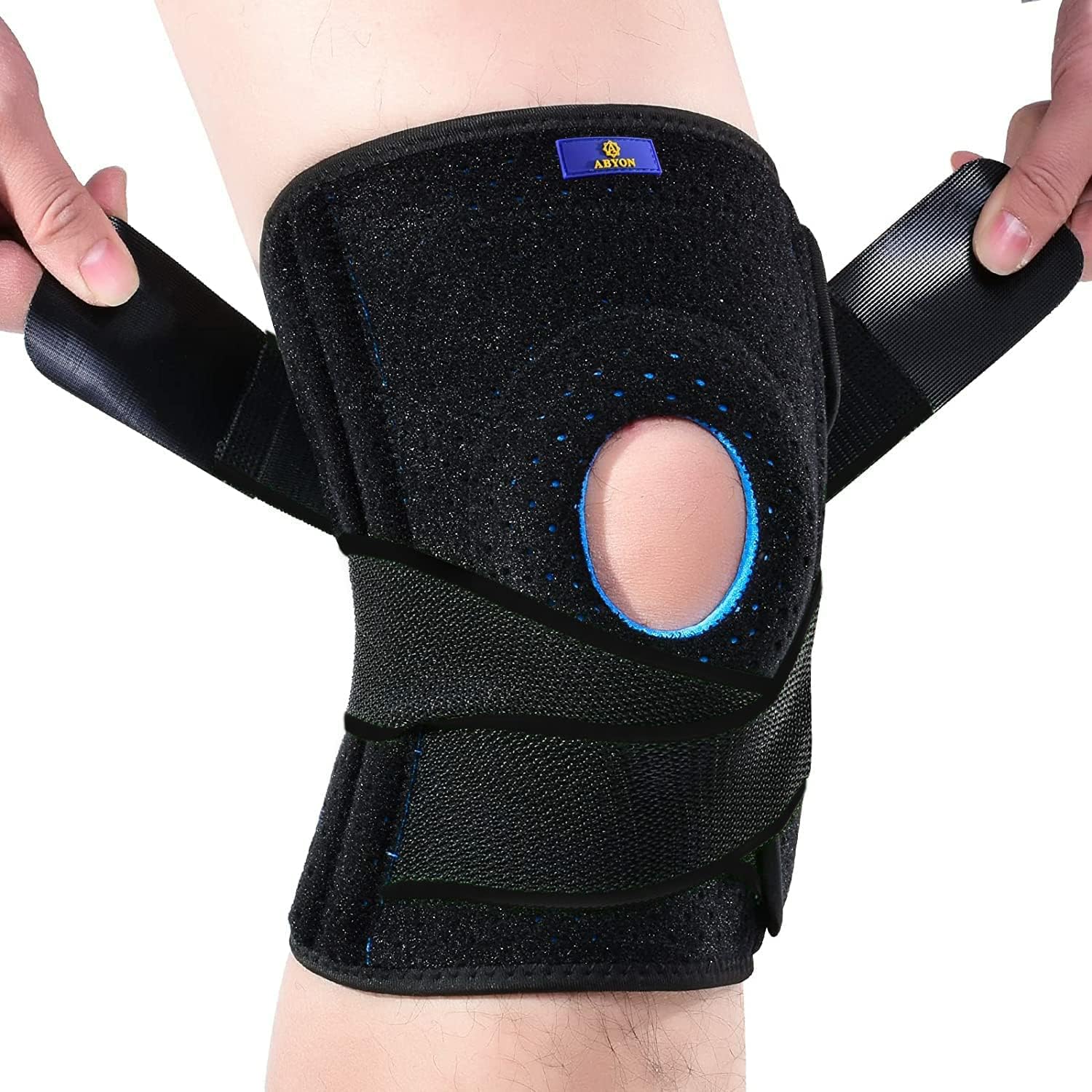 ABYON Plus Size Knee Braces for Knee Pain with Side Stabilizers for Man Women.Re...