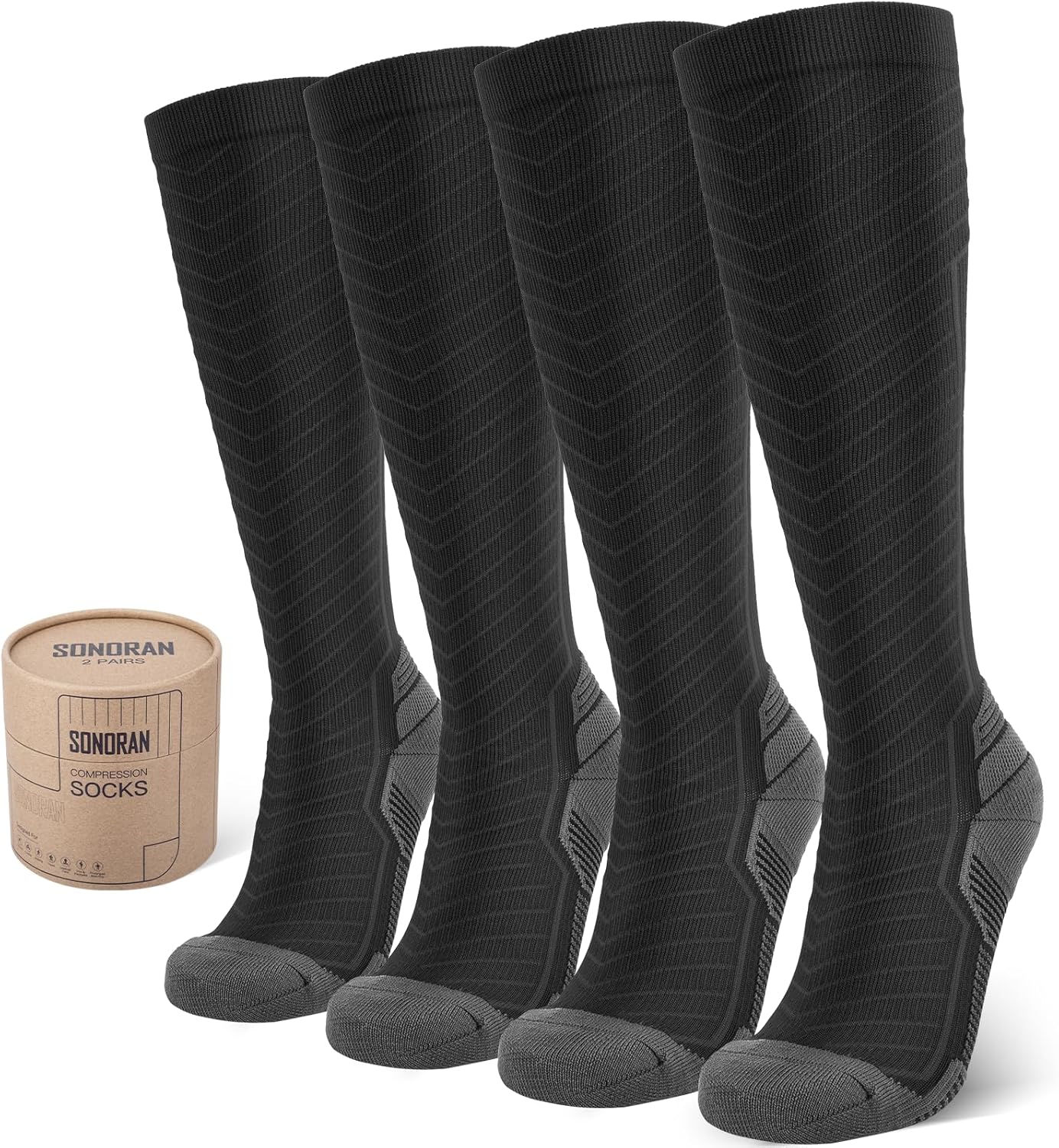 Compression Socks for Men & Women (2/4/6 Pairs) 20-30 mmHg Graduated Compression...