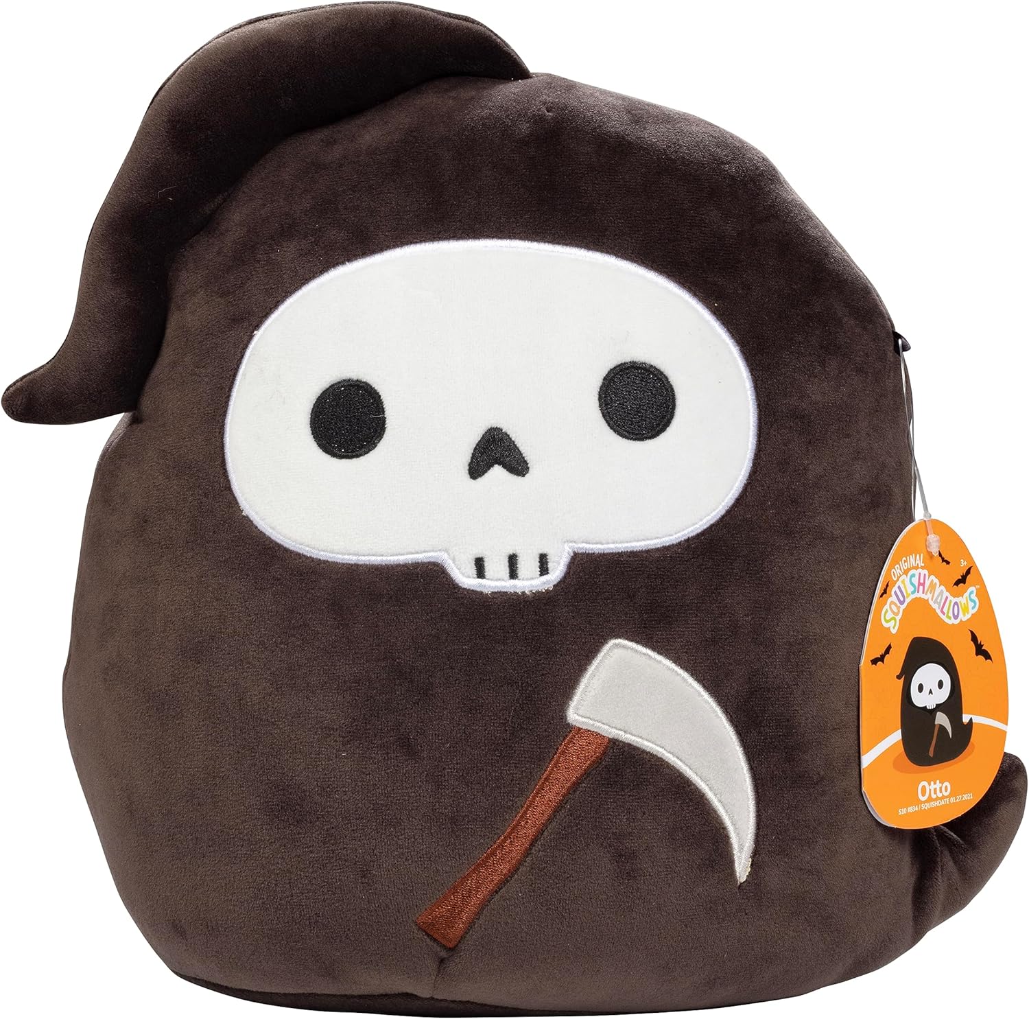 Squishmallows Original 10-Inch Otto The Grim Reaper - Official Jazwares Hallowee...