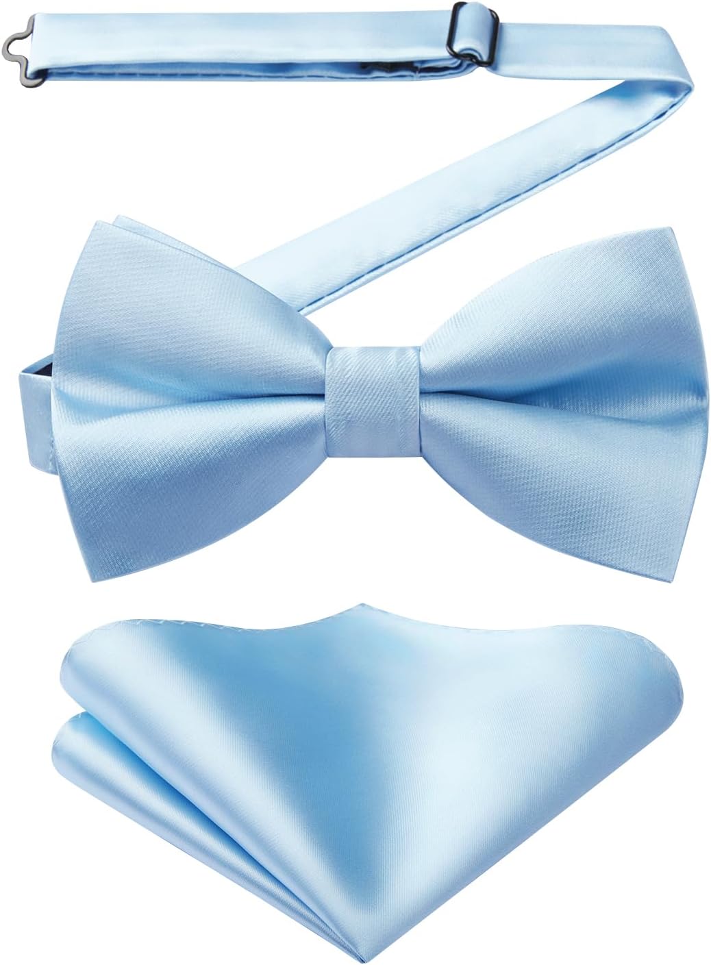HISDERN Bow Tie, Premium Men’s Solid Color Bow Tie Pre-tied, Elegant Adjustable...