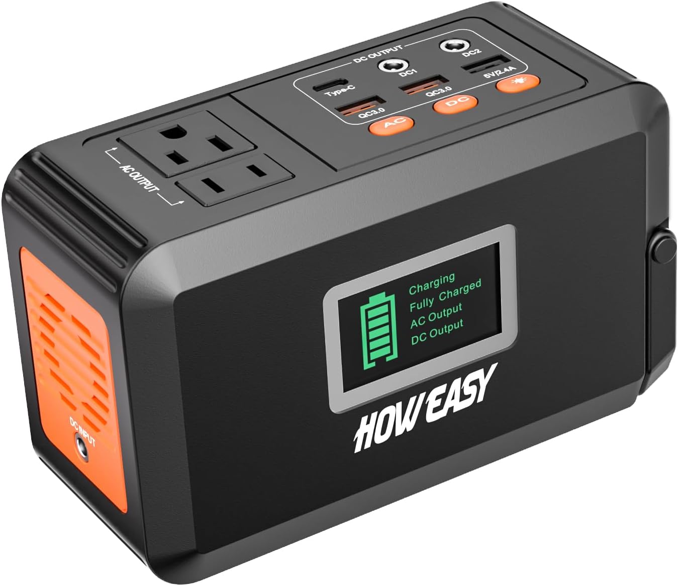 HOWEASY 120W Portable Power Station, 88Wh Solar Generator, Lithium Battery Power...