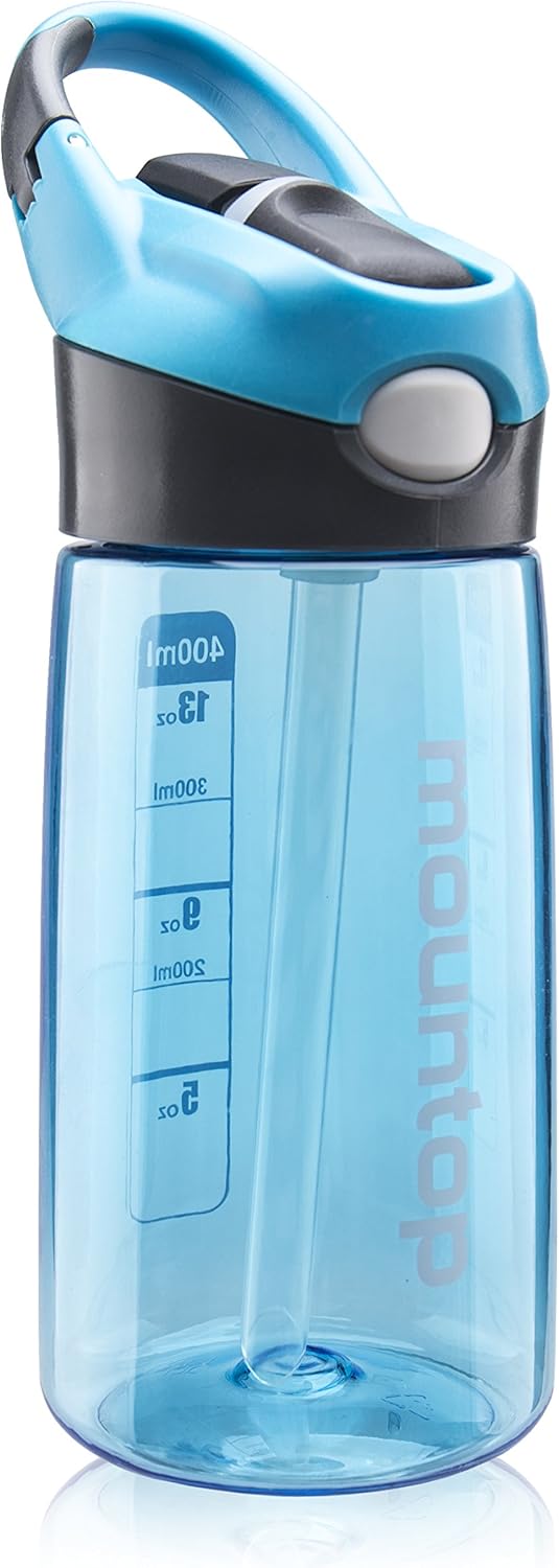 mountop Kids Water Bottle with Straw Lid and Handle, Easy Use for Girls and Boys...