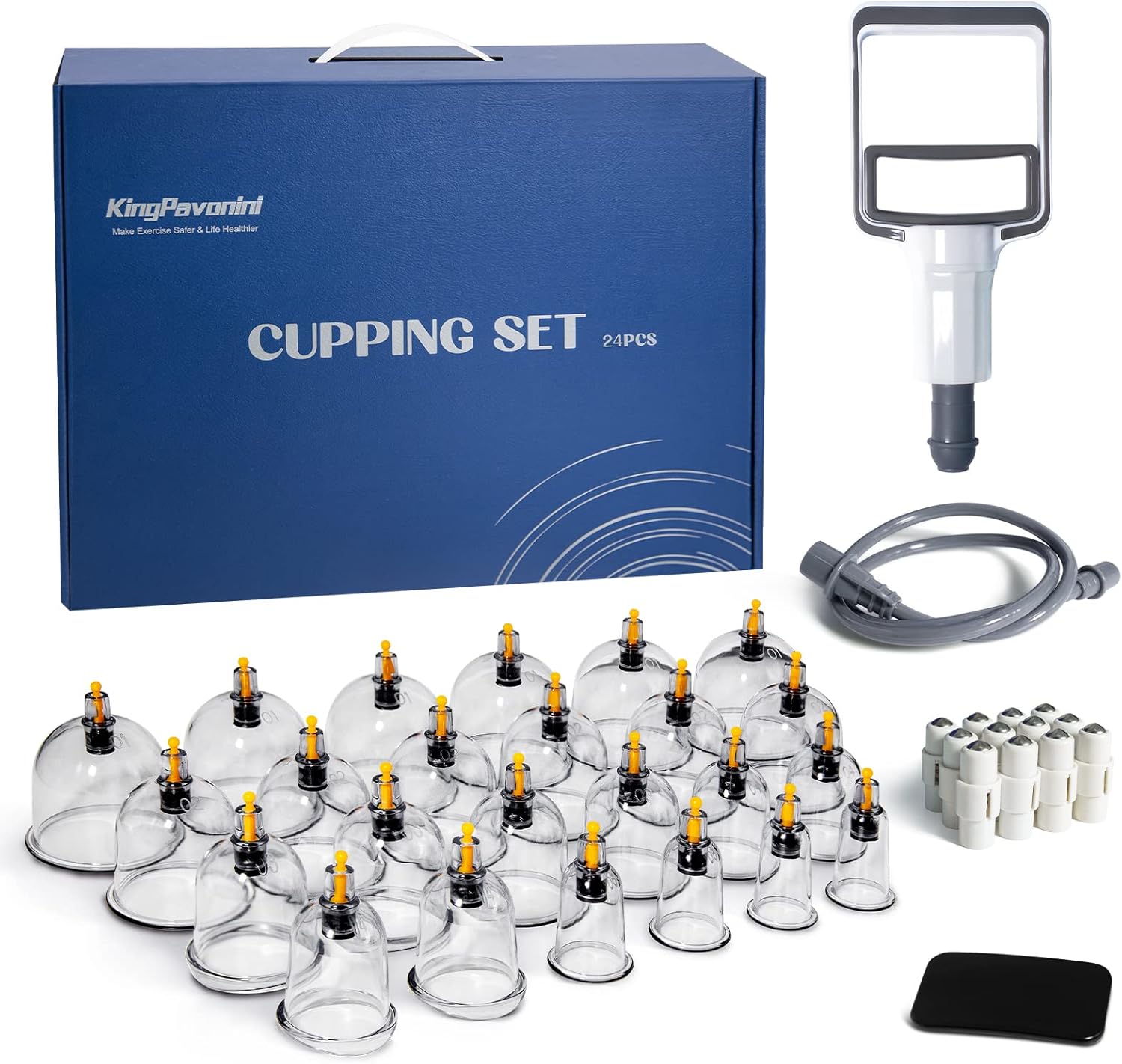 KingPavonini 24 Cups Cupping Therapy Set, Professional Chinese Cupping Set with...