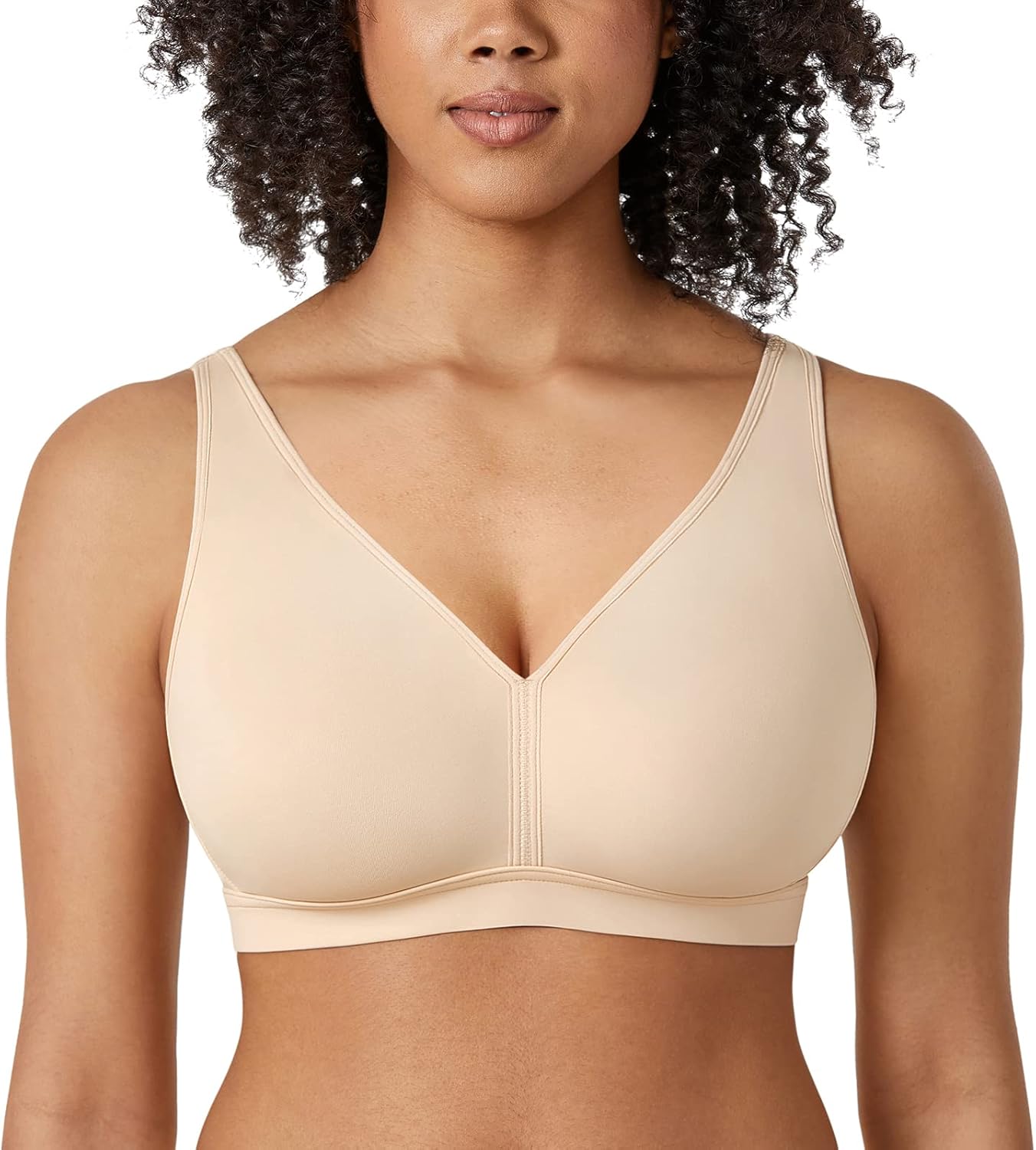 AISILIN Women's Plus Size Wireless Bra Support Comfort Full Coverage Unlined No...