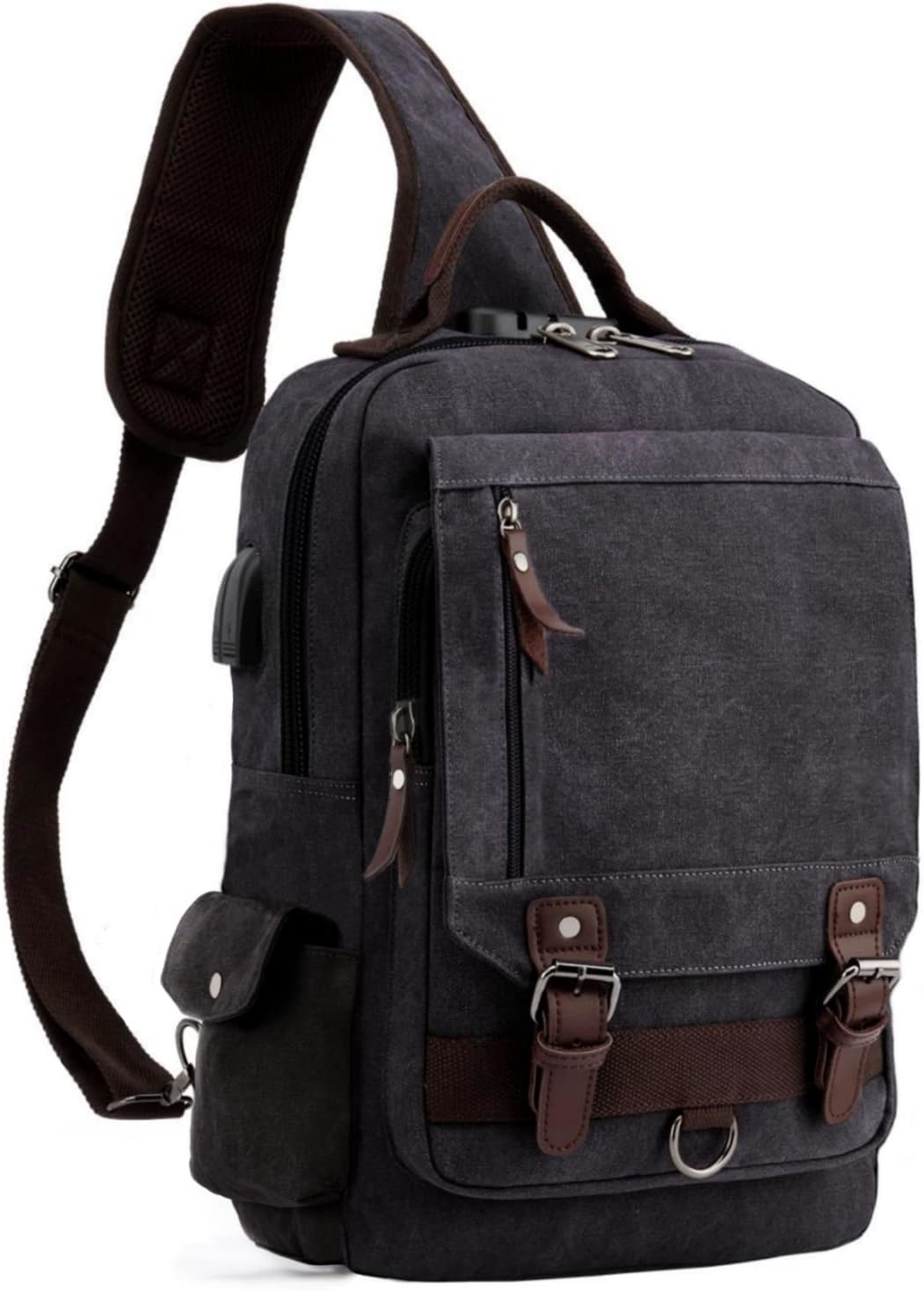 Leaper Retro Crossbody Bag Sling Bag Canvas Messenger Bag for Men Women Shoulder...