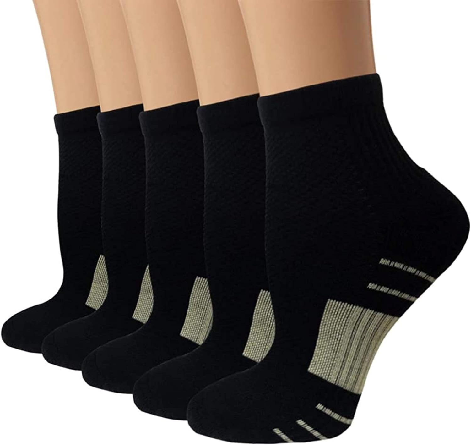 Iseasoo Copper Compression Socks for Men & Women Circulation-Ankle Plantar Fasci...