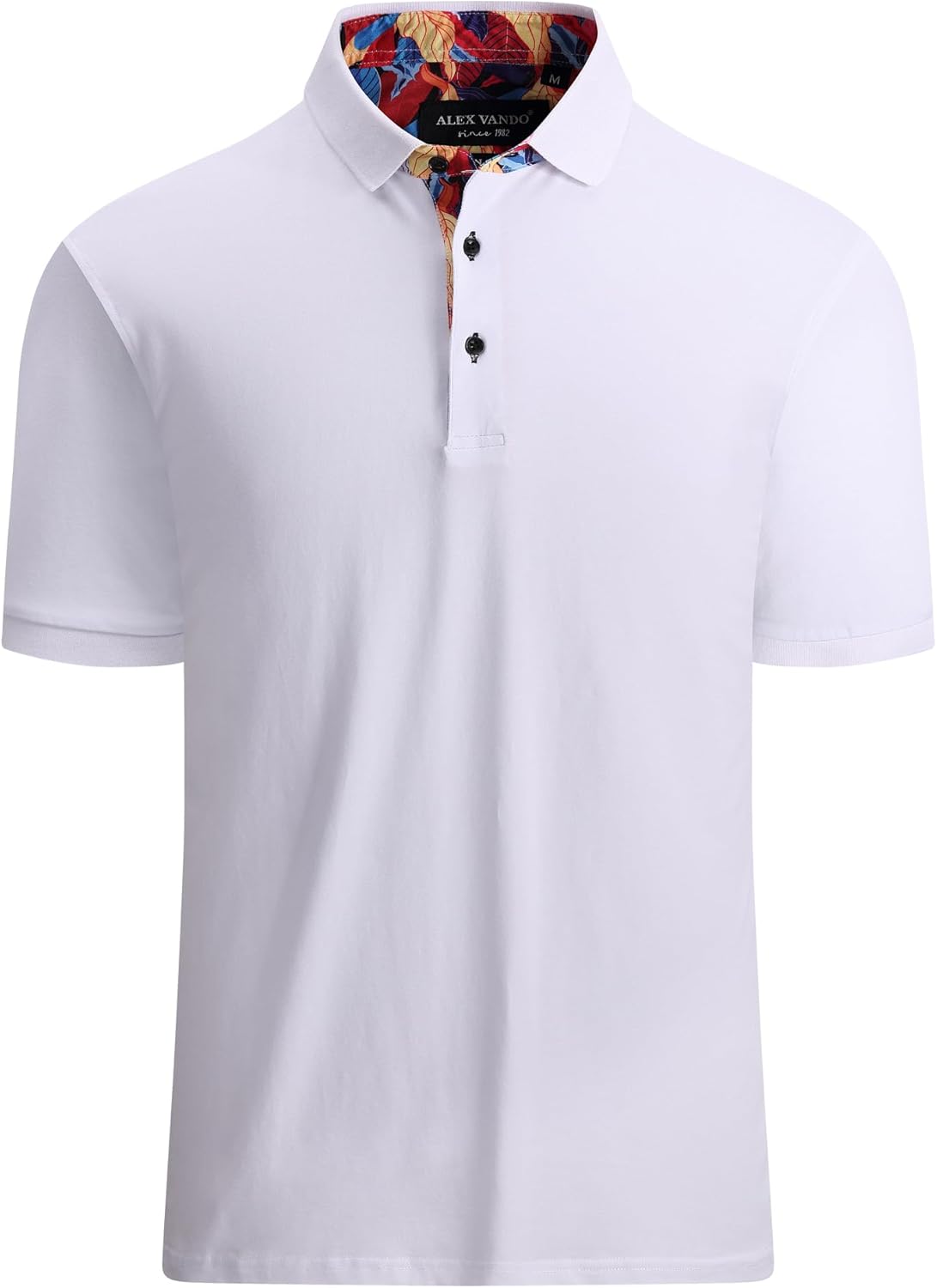 Alex Vando Mens Polo Shirts, Fashionable Short Sleeve Regular Fit Shirts, High-Q...