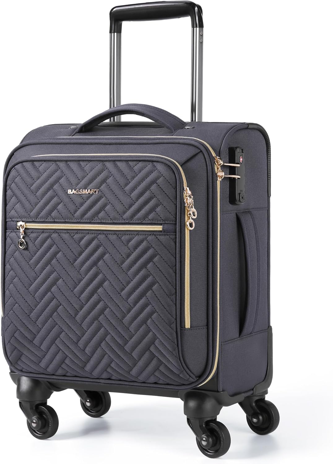 BAGSMART Underseat Carry On luggage Airline approved, 16-inch Softside Underseat...