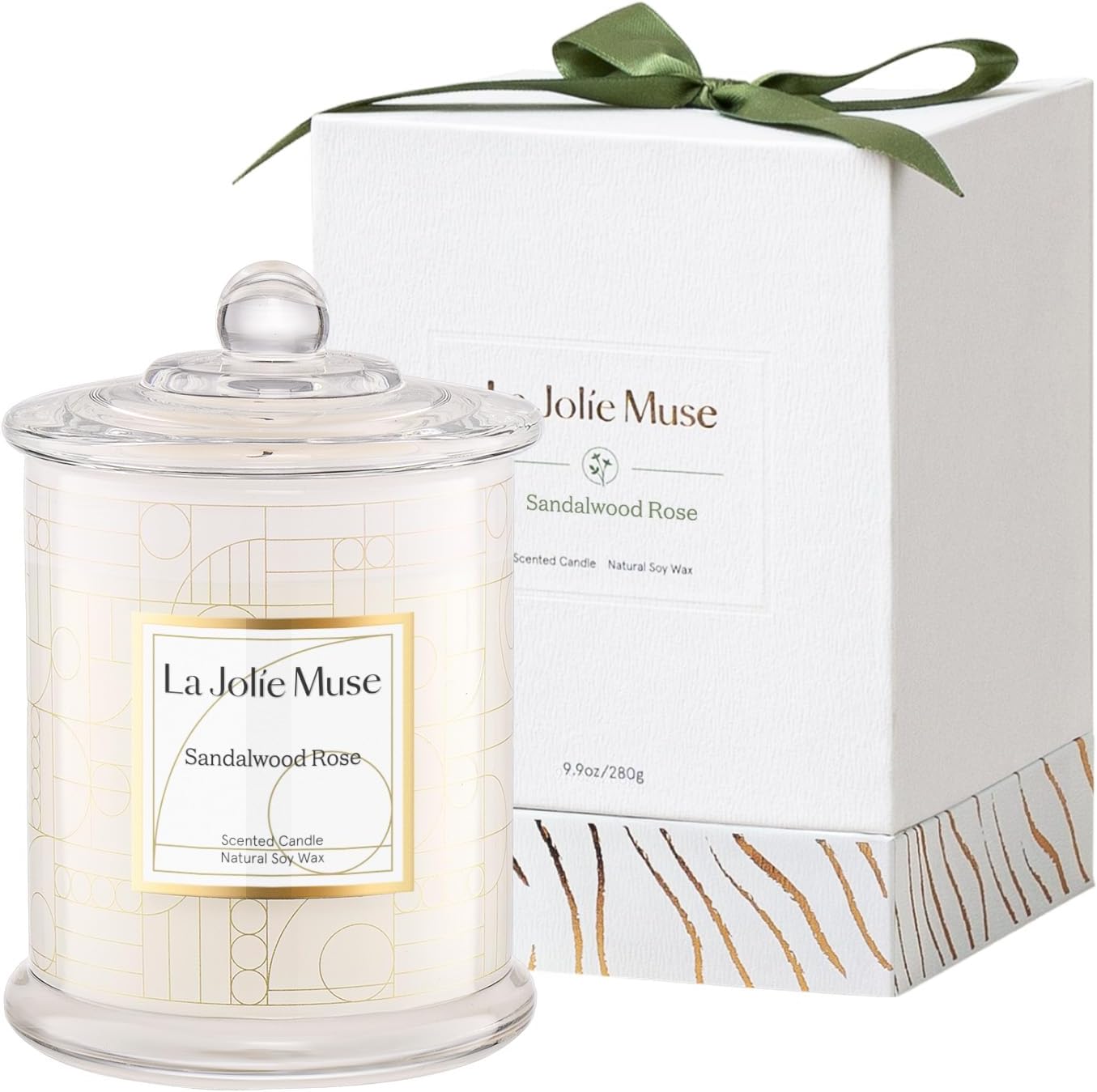 La Jolíe Muse Scented Candles, Special Sandalwood Rose Candle Gifts for Women, L...