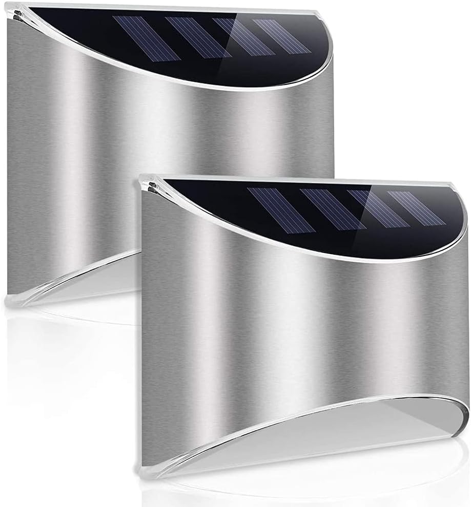 LeiDrail Solar Fence Lights Solar Garden Lights Outdoor LED Lights Solar Powered...