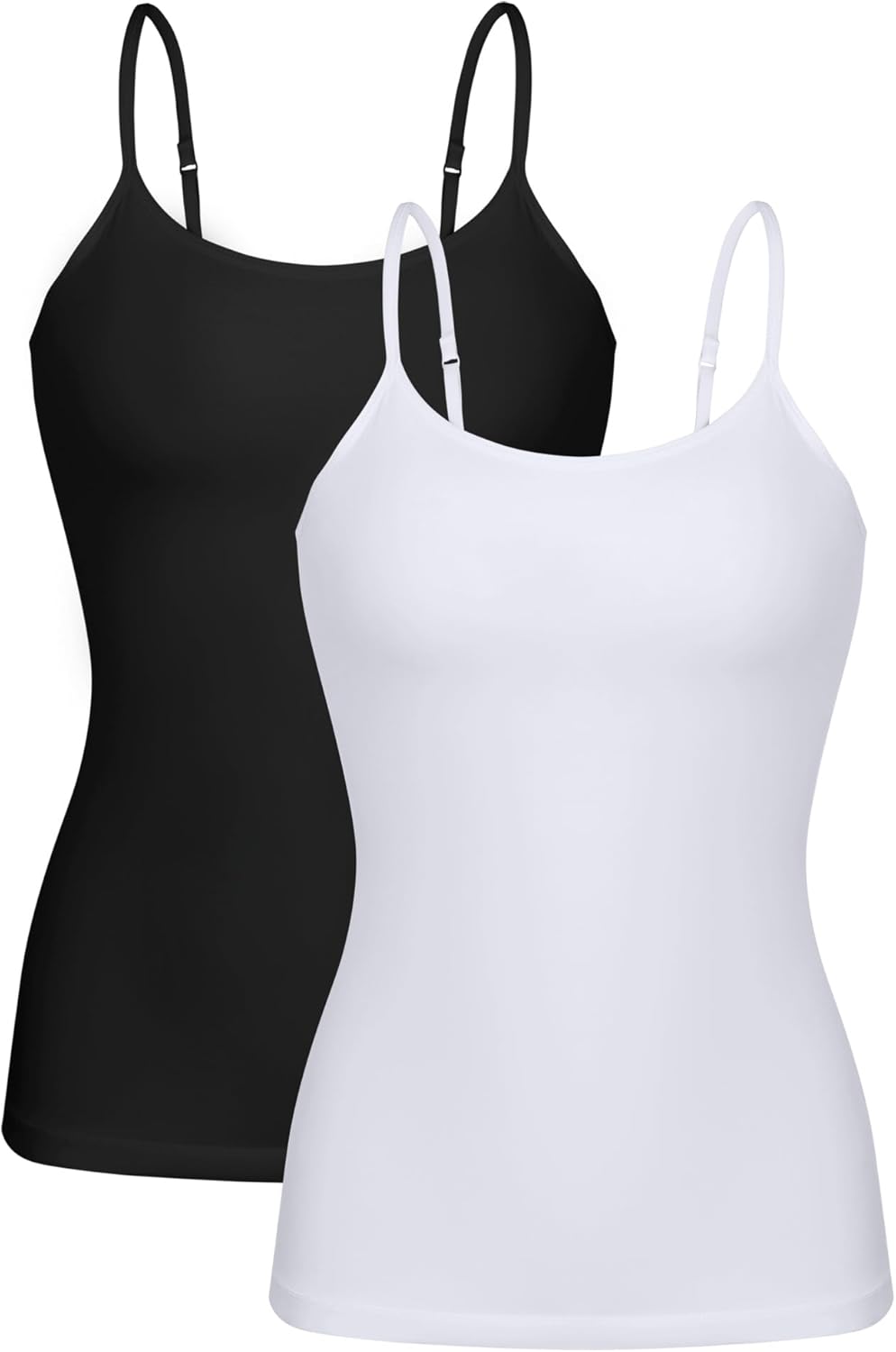 beautyin Cotton Camisole Tops for Women Shelf Bra Adjustable Spaghetti Strap Tan...