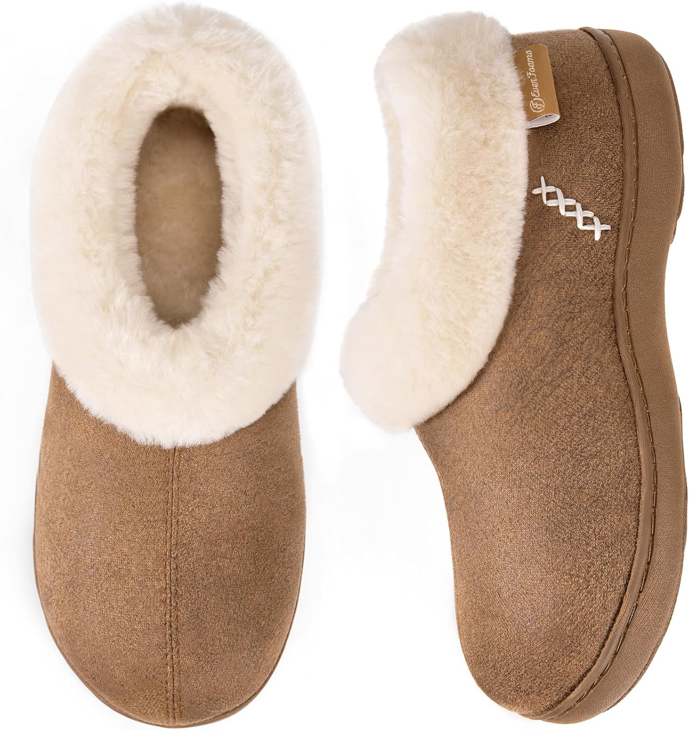 EverFoams Women's Micro Suede Fuzzy Plush Lined Sl...