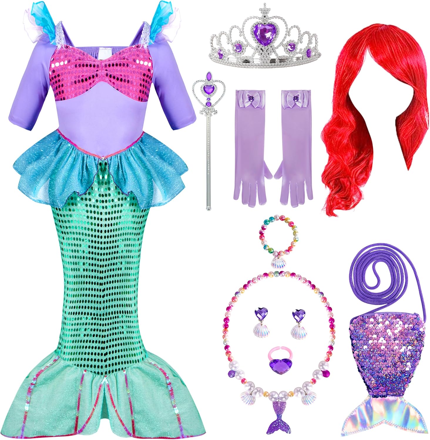 Spooktacular Creations Girls Mermaid Costume, Special Kids Mermaid Princess Fanc...