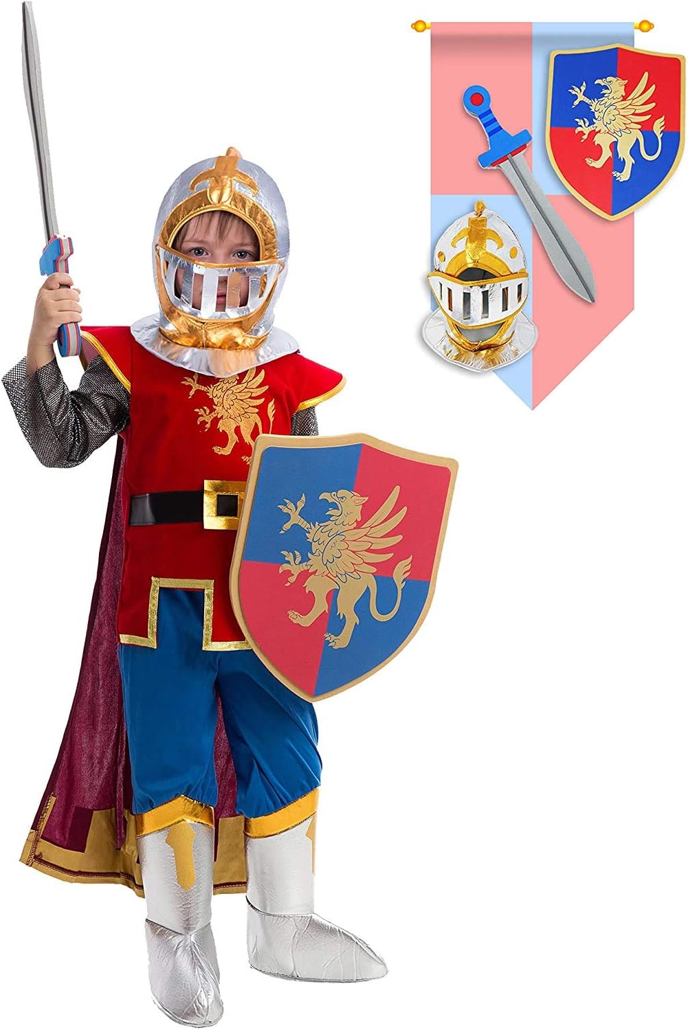 Spooktacular Creations Kids Knight Costume, Special Knight Costume Deluxe Set fo...