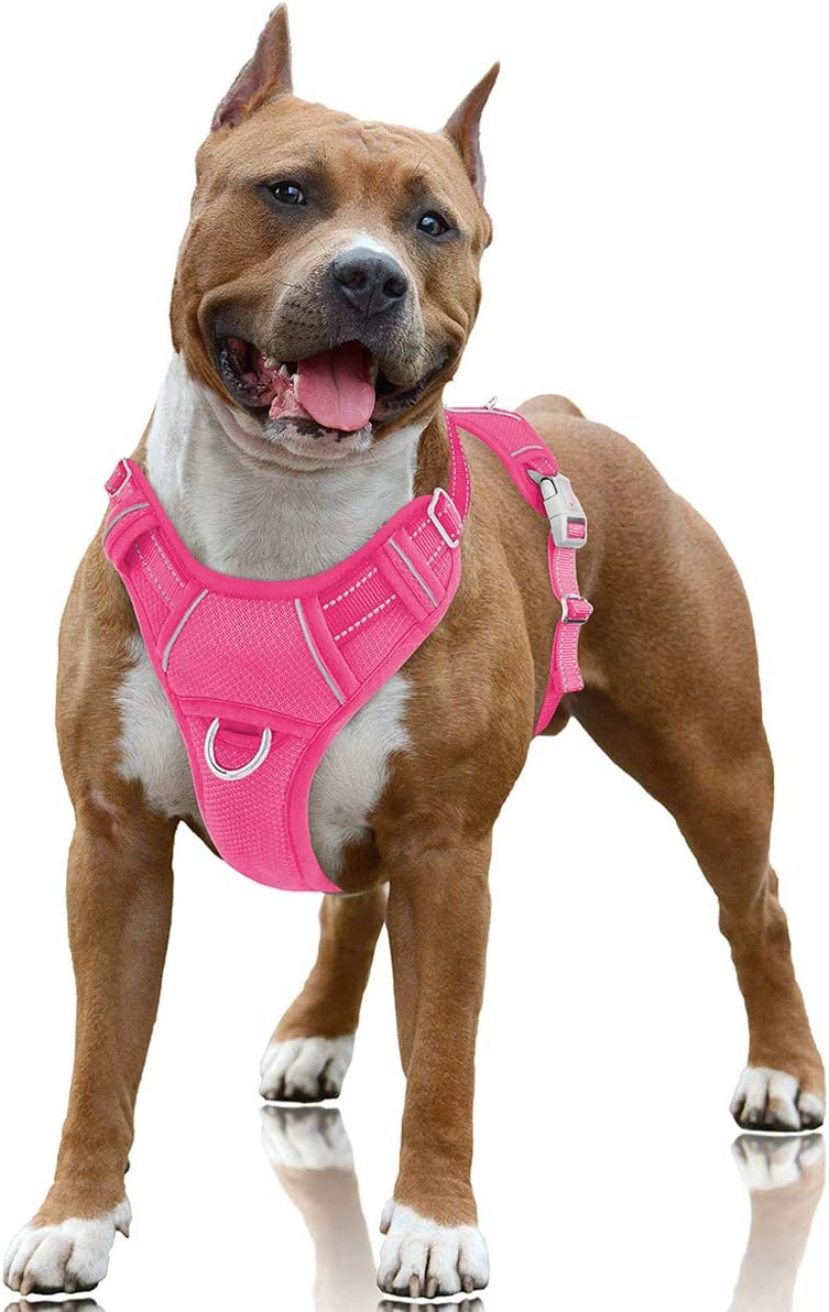 BARKBAY No Pull Dog Harness Large Step in Reflective Dog Harness with Front Clip...