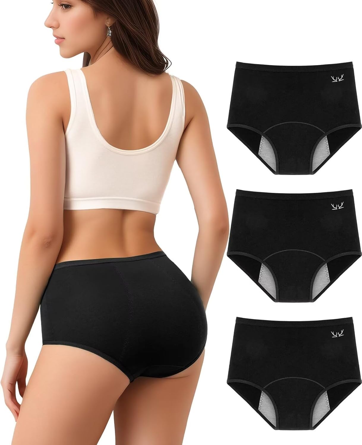 TANSTC Period Pants, Leakproof Pants Extra Protection menstrual Period Underwear...