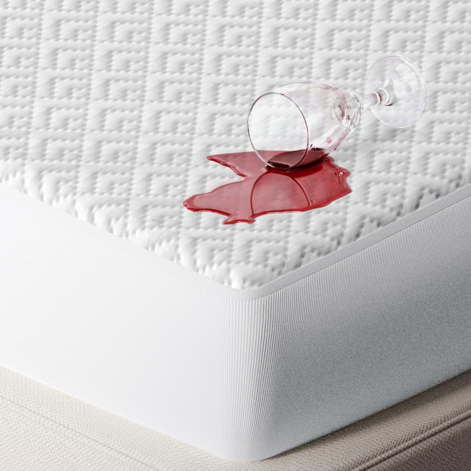 Niagara Twin Mattress Protector Waterproof Premium Mattress Cover Viscose Made f...