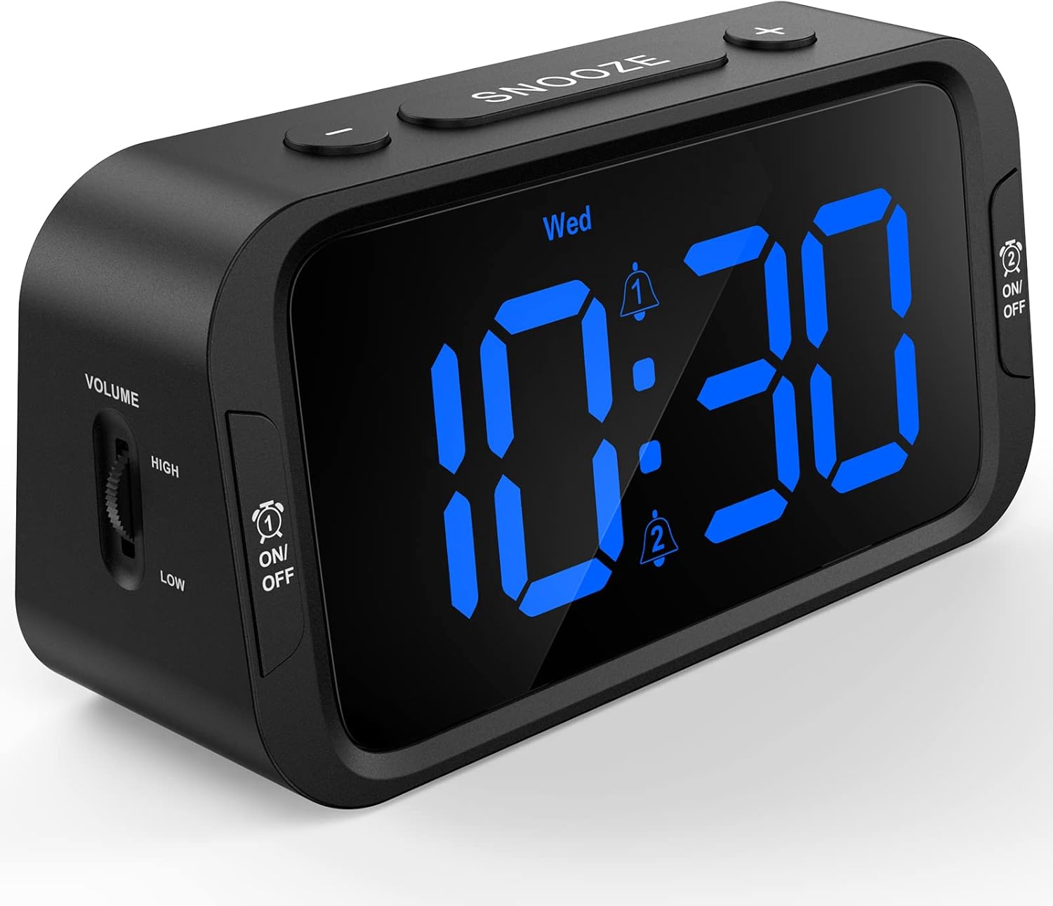 Digital Dual Alarm Clock for Bedroom, Easy to Set, 0-100% Dimmer, USB Charger, 5...