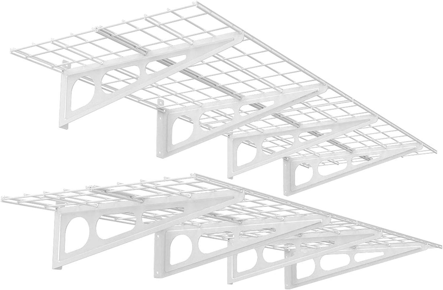 FLEXIMOUNTS Garage Storage Rack, Special 2-Pack 2x6ft Wall Shelf, Innovative Flo...