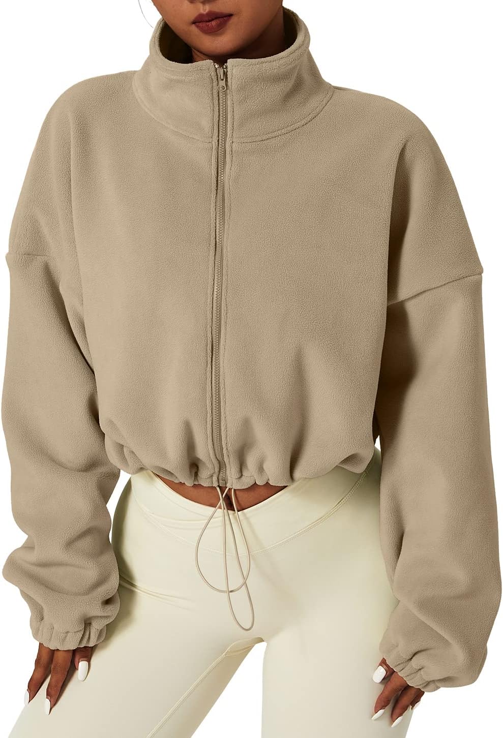 QINSEN Women's Jacket, Special Full Zip Fleece Short Jacket, Innovative Warm Win...