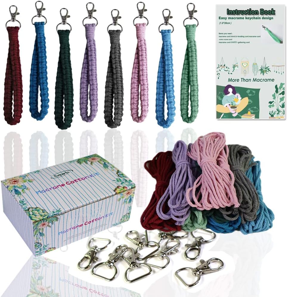 Macrame Kit, Special Boho Macrame Keychain Making Kit, Innovative DIY Crafts Pro...