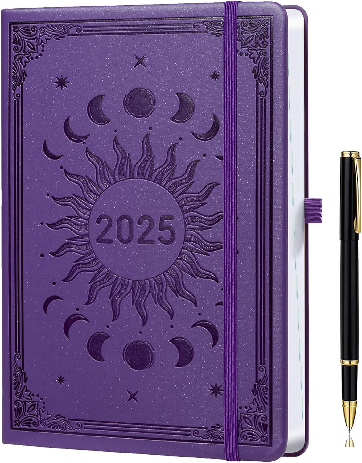 Diary 2025 A4 | Day Per Page, Full Year Planner with Monthly View | Includes Pen...