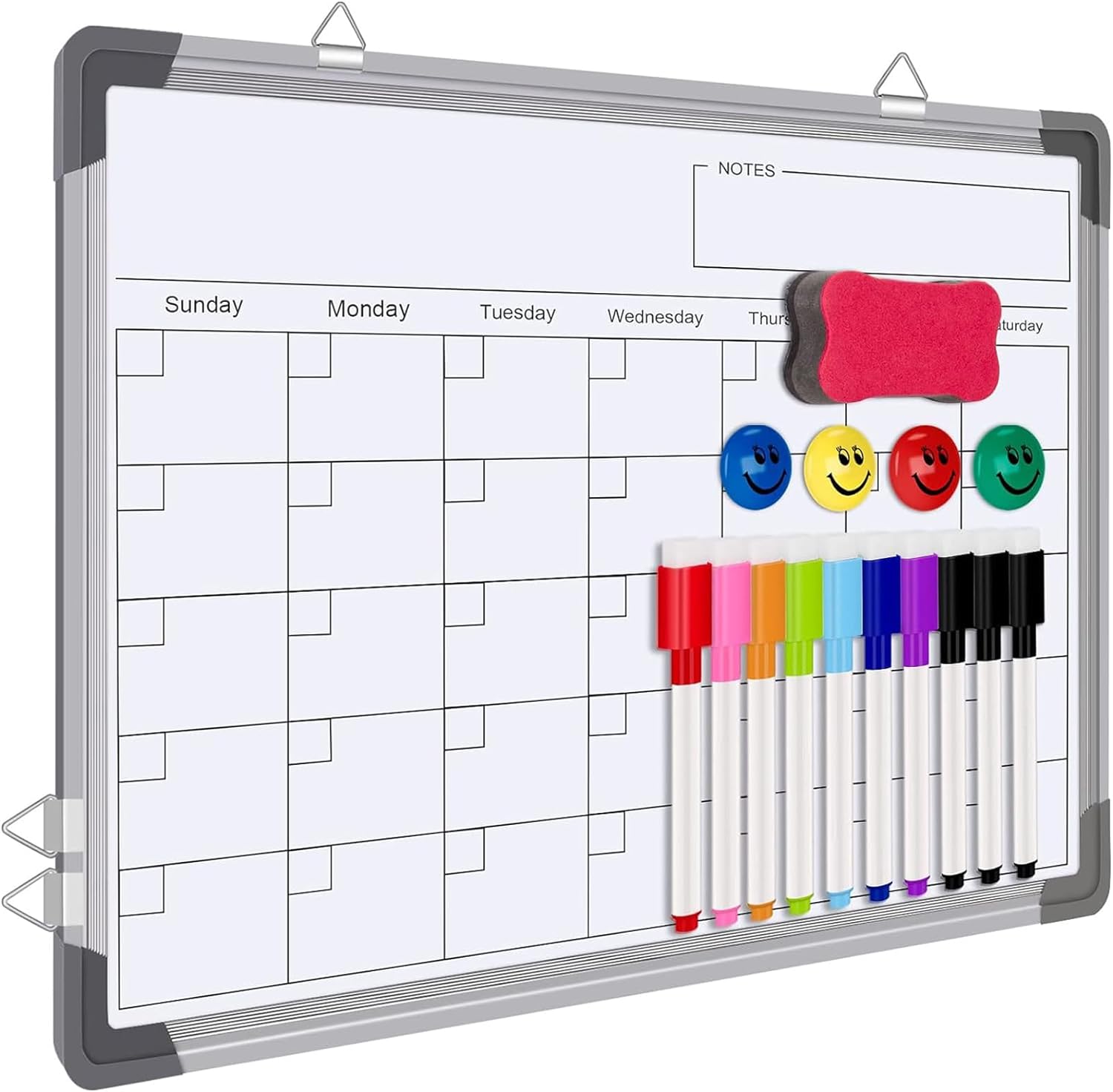 Dry Erase Calendar Whiteboard for Wall, Polegas 16...
