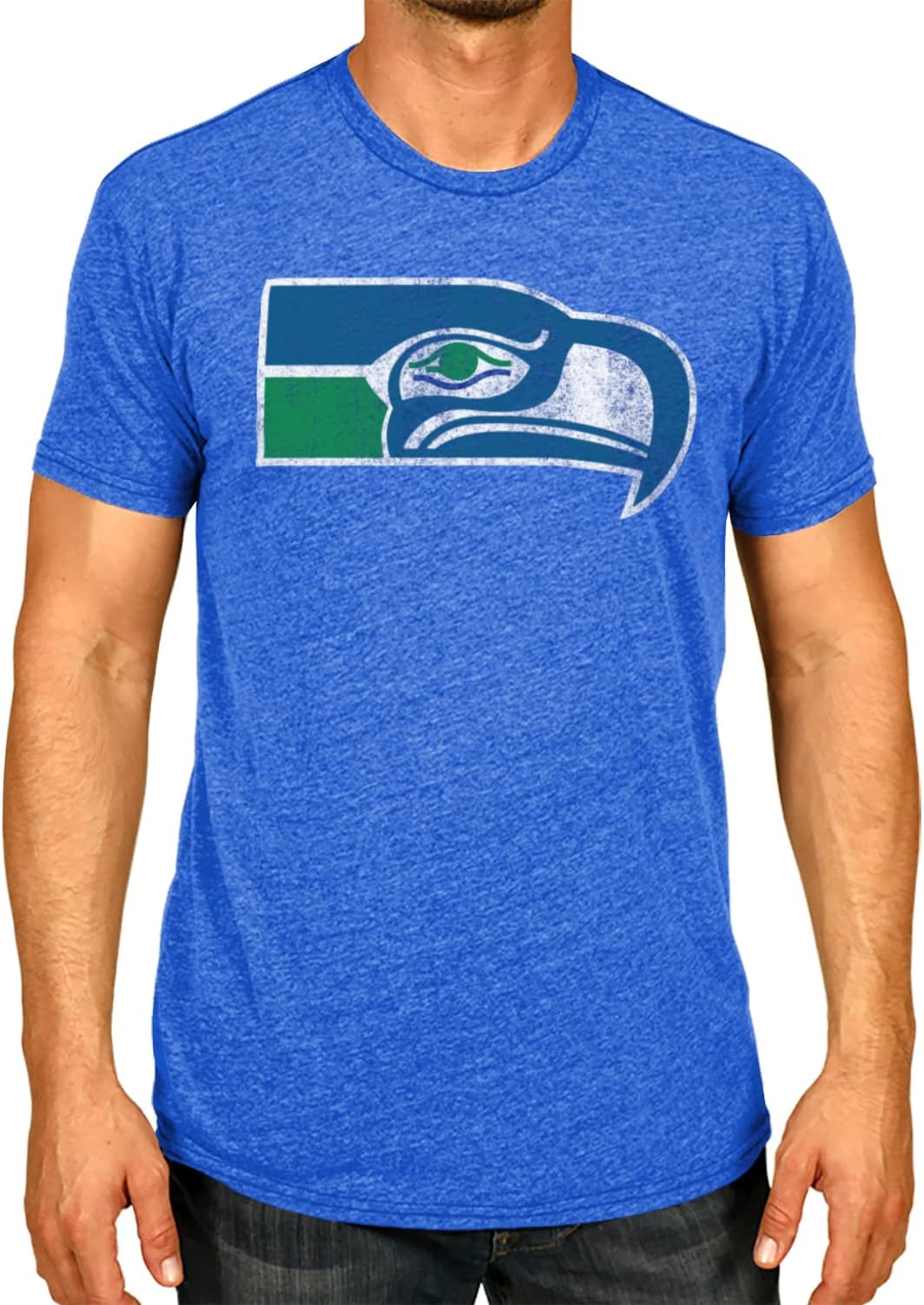 Team Fan Apparel NFL Modern Throwback T-Shirt - Cotton & Polyester Short Sleeve...