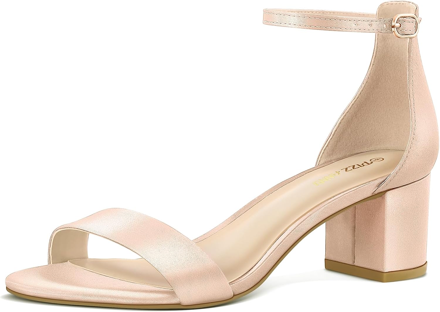 PIZZ ANNU Women's Low Block Chunky Heels Sandals Comfortable Open Toe Ankle Stra...