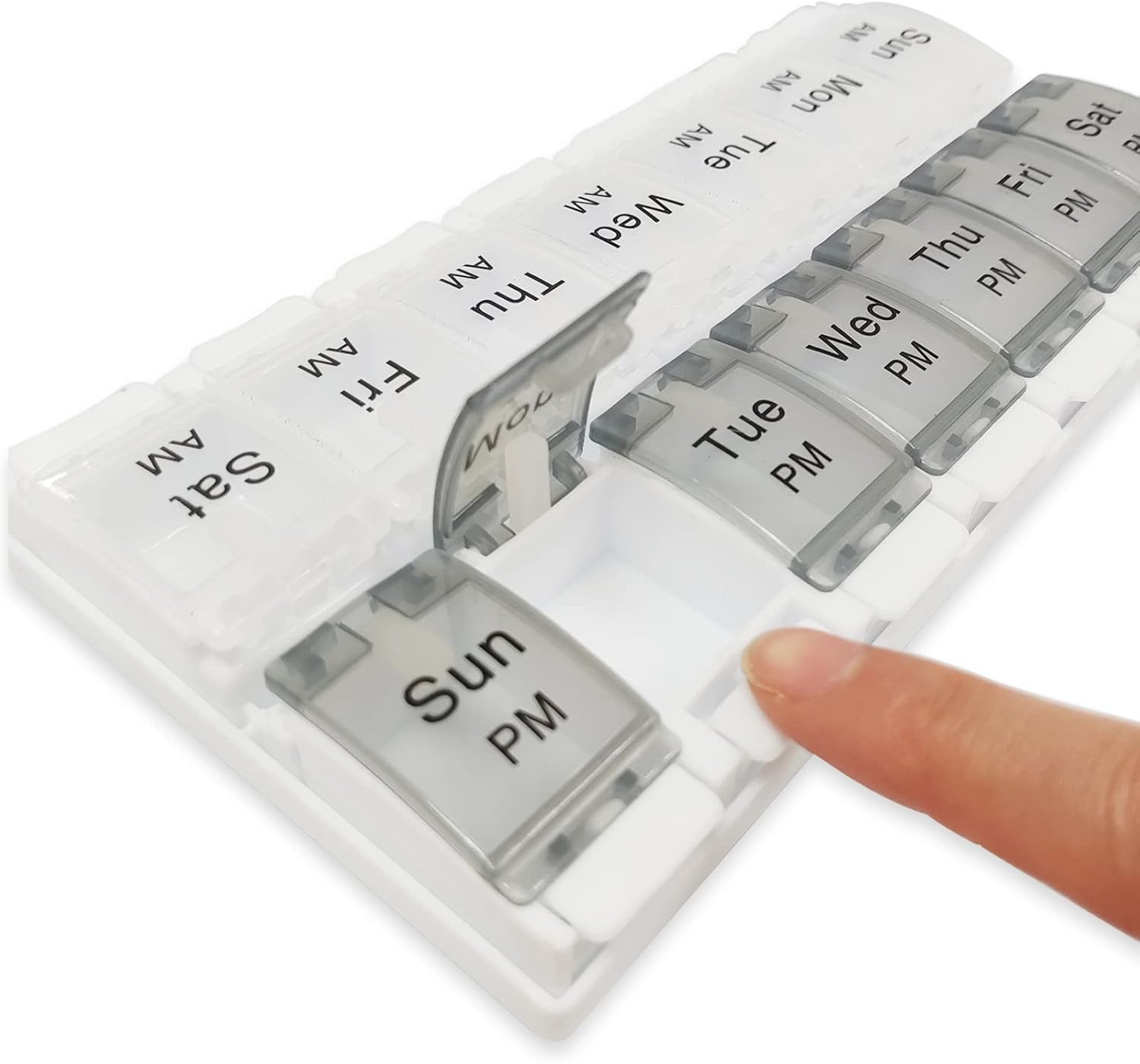 DSYSC Pill Boxes 7 Day 2 Times a Day with Opening Push Button, 7 Day Pill Box Or...