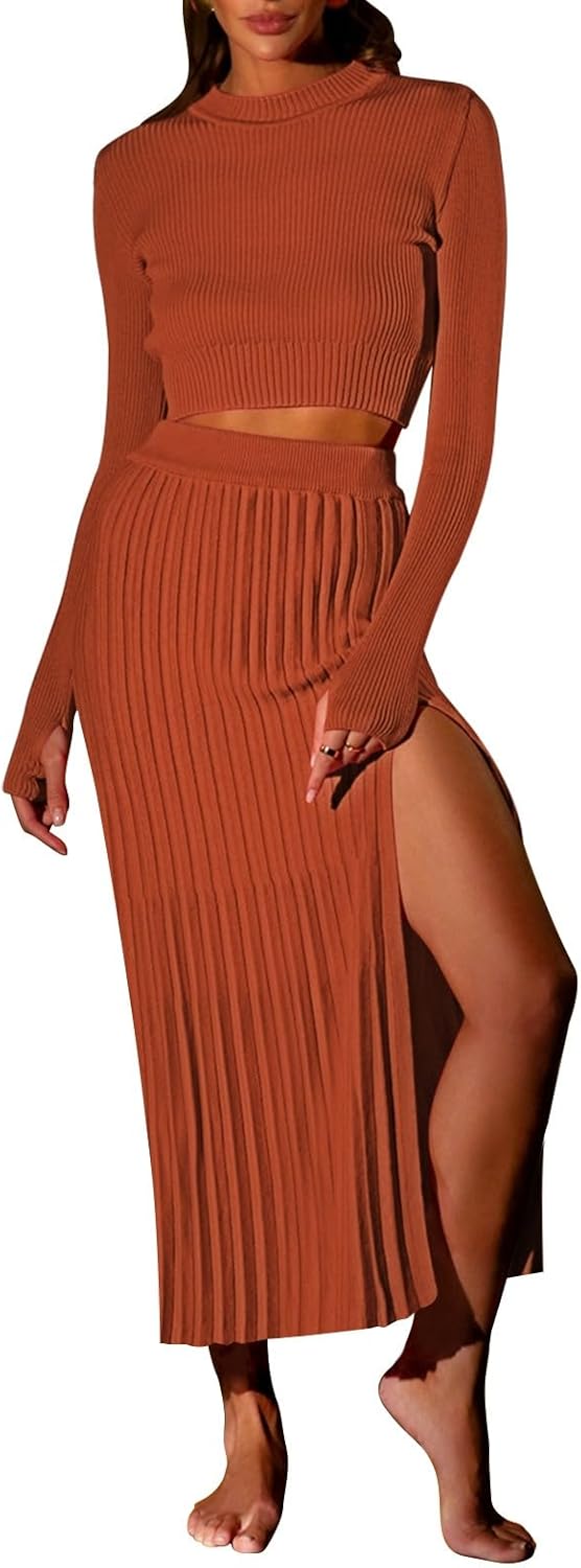 Pink Queen Women's Outfits, Special 2 Piece Sweater Outfits Set, Innovative Long...